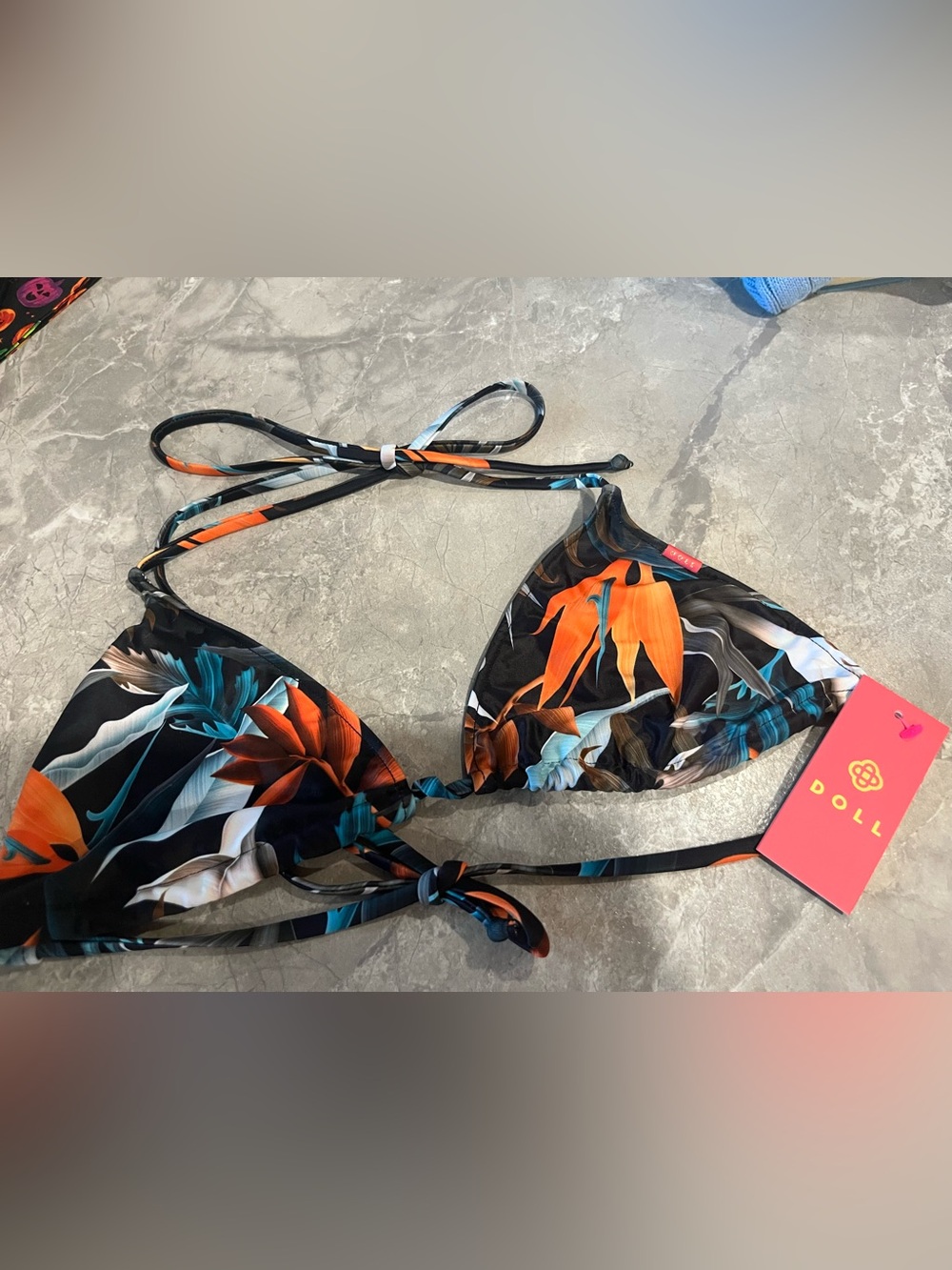 DOLL Birds of Paradise Triangle Bikini Top